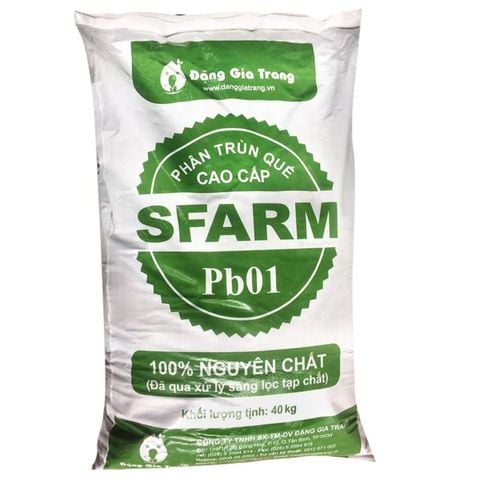 Phân trùn quế cao cấp SFARM PB01 (Đã qua xử lý) - Chuyên bón cho rau sạch, kiểng lá và hoa hồng