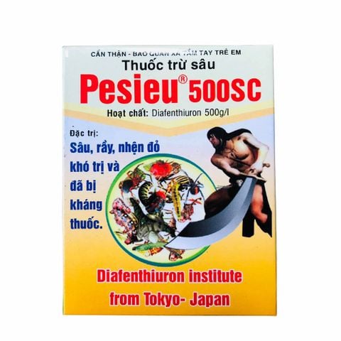 Thuốc trừ sâu rầy nhện đỏ Pesieu 500SC - Đặc trị sâu, rầy, nhện đỏ trên cây hoa hồng, hoa lan, các loại rau và cây ăn quả