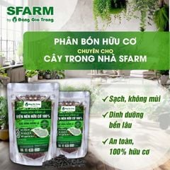 Phân bón kiểng lá viên nén hữu cơ 100% SFARM - Túi 500 gram
