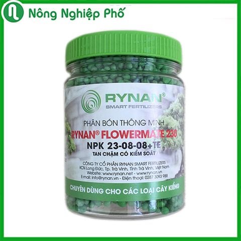 Phân tan chậm Rynan FM 230  (23-08-08) – Kích thích sự phát triển của chồi, lá, giúp lá xanh mượt.
