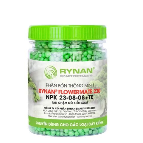 Phân tan chậm Rynan FM 230  (23-08-08) – Kích thích sự phát triển của chồi, lá, giúp lá xanh mượt.