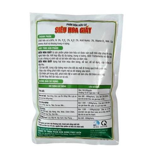 Phân bón hữu cơ Siêu hoa giấy giúp tậu tán, cứng cây, ra nhiều hoa - Gói 700 gram