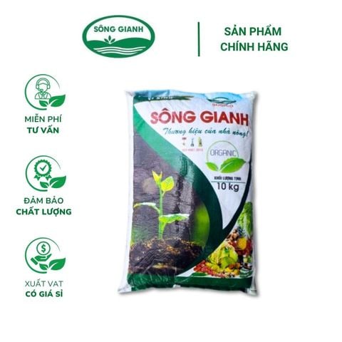 Phân hữu cơ vi sinh Sông Gianh HC-15 (Bao 10kg) - Tăng độ phì nhiêu và bùn trong đất