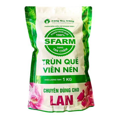 Phân trùn quế SFARM viên nén tan chậm dành cho Lan