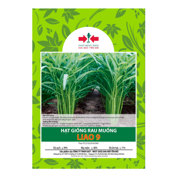 Hạt giống Rau muống Liao 9 East-West Seed (Hai Mũi Tên Đỏ) - Gói 100gr