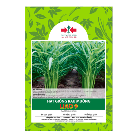 Hạt giống Rau muống Liao 9 East-West Seed (Hai Mũi Tên Đỏ) - Gói 100gr