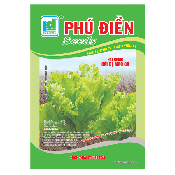 Hạt giống Cải Bẹ Mào Gà Phú Điền - Gói 50 gram