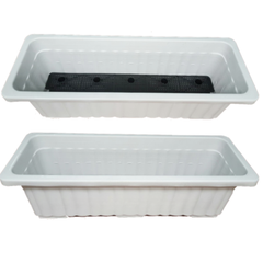 Chậu dài trồng hoa lan can HD 63.5x22x19cm - Nhựa cao cấp, đẹp thẩm mỹ