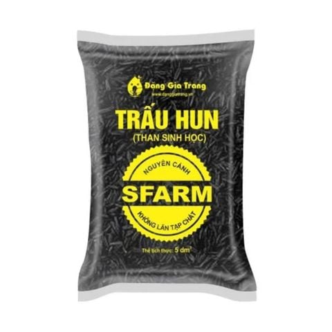 Giá thể trấu hun SFARM – Trấu hun sạch mầm bệnh, giữ ẩm, làm giá thể trồng rau mầm, hoa, ươm cây con
