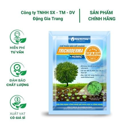 Trichoderma Plus SFARM (500 gram) – Nấm đối kháng, cải tạo đất hiệu quả