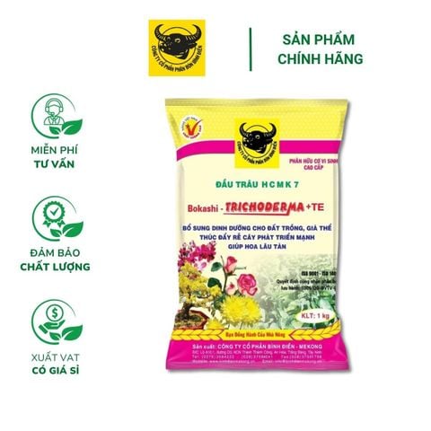 Phân đầu trâu HCMK7 hữu cơ trichoderma + TE - 1 kg