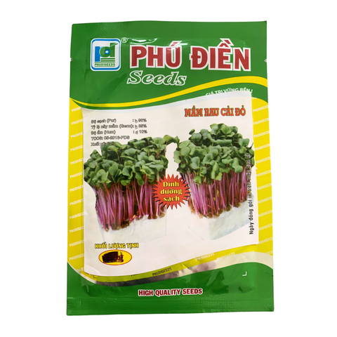 Hạt Giống Mầm Rau Cải Đỏ Phú Điền - Gói 20 gram