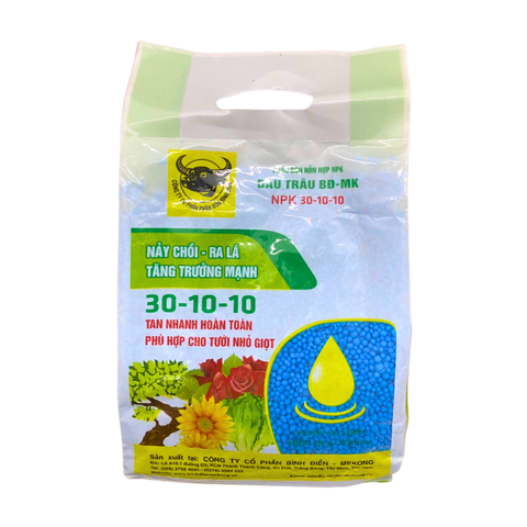 Phân bón Đầu Trâu NPK 30-10-10 - Túi 1kg