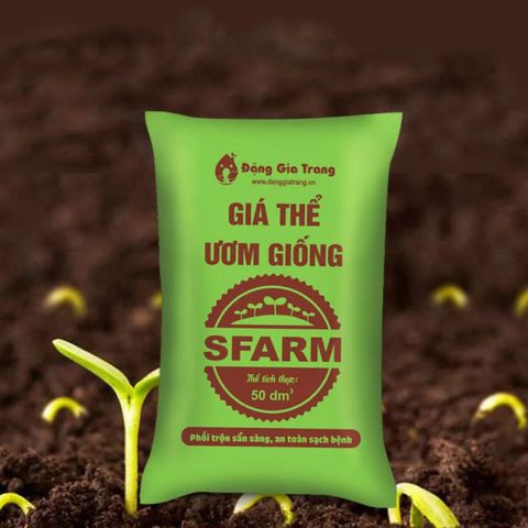 Giá thể ươm hạt giống SFARM (50dm³) – Cung cấp dinh dưỡng, dùng ươm cây giống & rau mầm