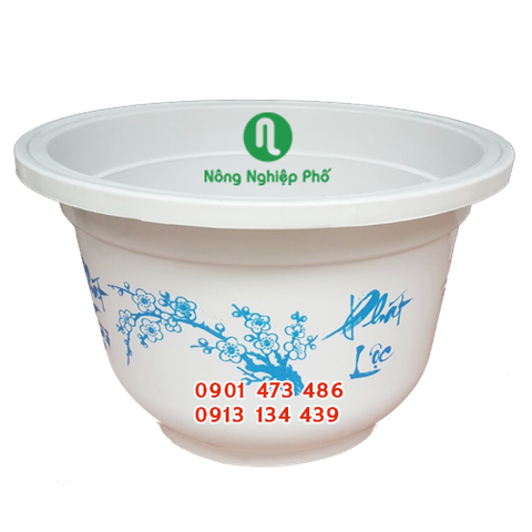 Chậu tròn in cát tường HD 35x23H