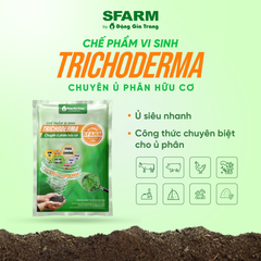Chế phẩm vi sinh Trichoderma SFARM (1kg) – Chuyên ủ phân hữu cơ, giảm mùi, nhanh hoai mục