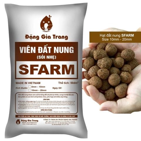Viên đất nung SFARM - Giá thể trồng rau mầm, hoa kiểng và hệ thống Aquaponics