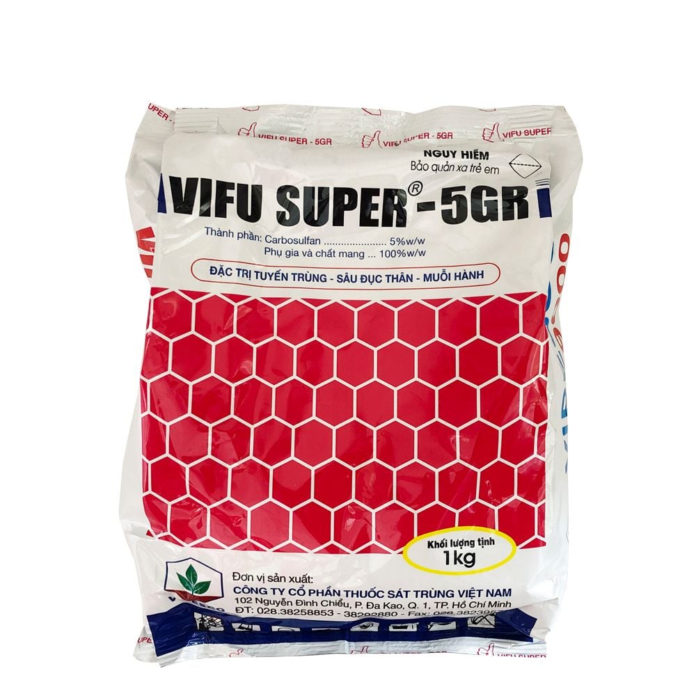 Thuốc đặc trị sùng đất, sâu đục thân VIFU - SUPER 5GR