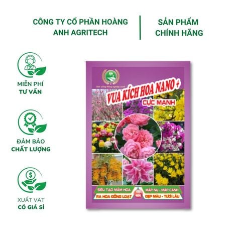 Vua kích hoa Nano tạo mầm hoa, kích hoa, kích nụ giúp ra hoa đồng loạt. Chuyên kích hoa mai, lan, hồng, hoa tết - Gói 40 gram