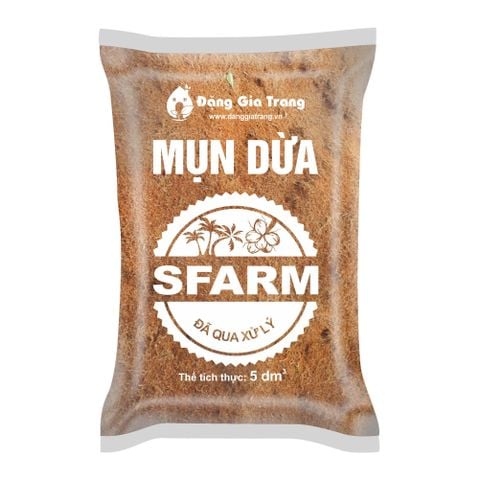 Giá thể mụn dừa đã qua xử lý Sfarm