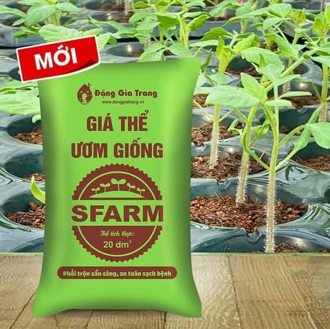 Giá thể ươm giống ươm hạt Sfarm - Bao 50dm3 ~ 22kg - 23kg