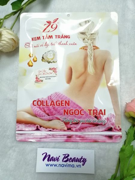 Tắm Trắng Z9 Collagen Ngọc Trai - Trắng lên sau khi sử dụng