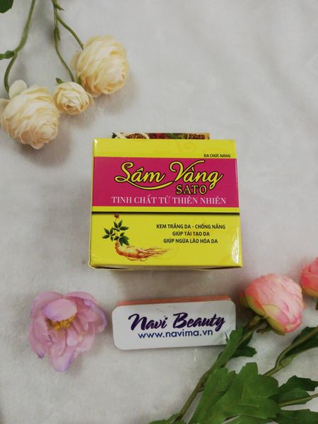 KEM TRẮNG DA-CHỐNG NẮNG-TÁI TẠO-CHỐNG LÃO HÓA SÂM VÀNG THẢO DƯỢC ĐÔNG Y 22g