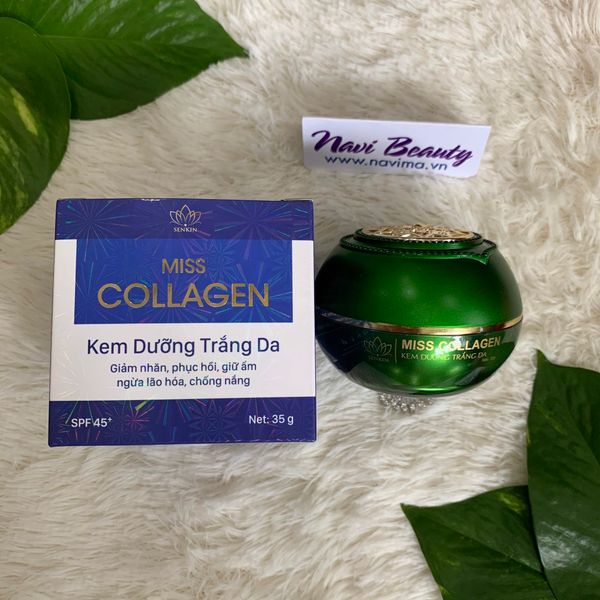KEM SENKIN MISS COLLAGEN 35G - TRẮNG DA, GIẢM NHĂN, PHỤC HỒI, GIỮ ẨM, NGỪA LÃO HÓA, CHỐNG NẮNG