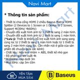 Thiết bị chia cổng HDMI hai chiều Baseus Matrix HDMI Splitter