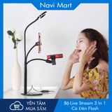 Bộ Công Cụ Live Stream 3 in 1 Có Đèn Flash
