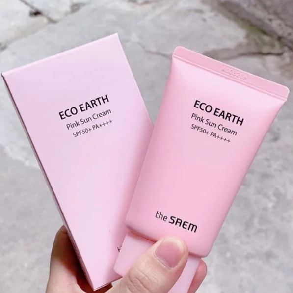 Kem Chống Nắng The SAEM Eco Earth Power Pink Sun Cream SPF50+ PA++++