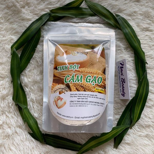TINH BỘT CATCHY - CÁM GẠO, 200G - TRẮNG MỊN DA, MỜ VẾT THÂM, NGĂN NGỪA MỤN, NÁM