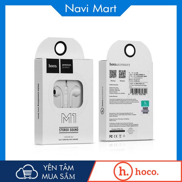 Tai nghe Hoco M1 Thiết Kế Như Apple Earpods