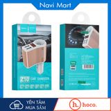 Cốc sạc xe hơi 2 cổng USB Hoco Z10