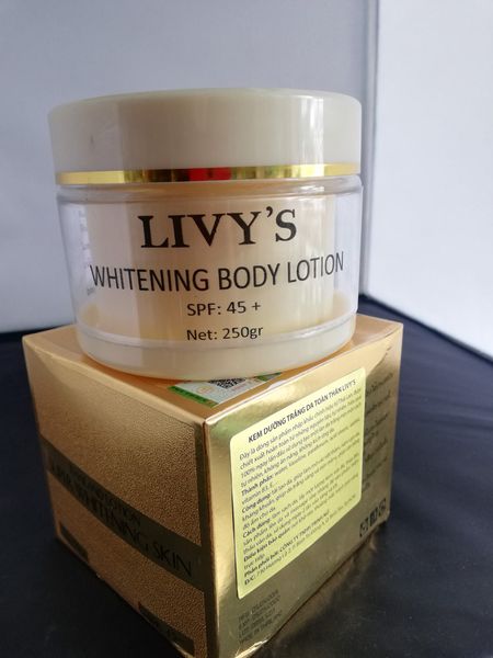 Kem Body Whitening Livy's Thái Lan Vàng SPF 45+++,  250g