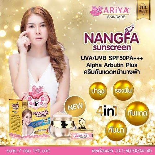 KEM CHỐNG NẮNG, TRANG ĐIỂM, CHE KHUYẾT ĐIỂM NANGFA SPF 50 - THAILAND