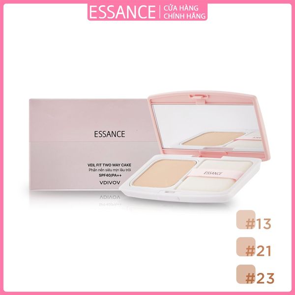 Phấn Nền Siêu Mịn Lâu Trôi Essance Veil Fit Two Way Cake SPF 40, PA ++