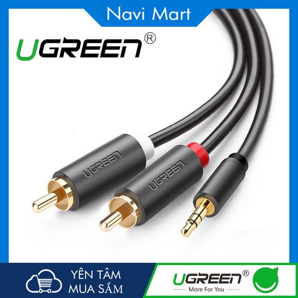 Cáp Audio 3.5mm Dương Sang 2RCA Dương 1.5m - Ugreen 10511