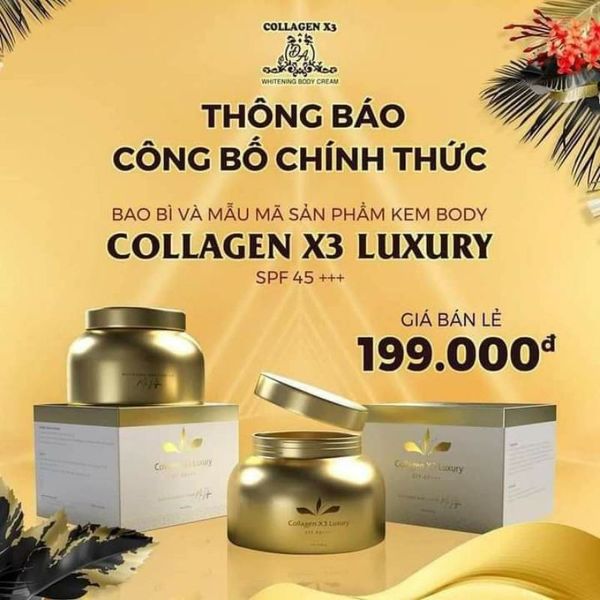 Kem Whitening Body Collagen X3 Luxury Mix Saffron 250g