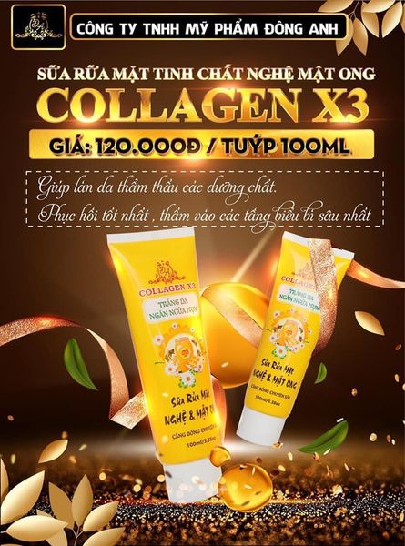 Sữa Rửa Mặt Collagen X3 - Mỹ Phẩm Đông Anh