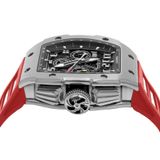  RACING | GT CHRONO-SILVERY WATCH (RED STRAP) 