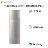  Tủ Lạnh Sharp Inverter 224 Lít SJ-X252AE-SL 