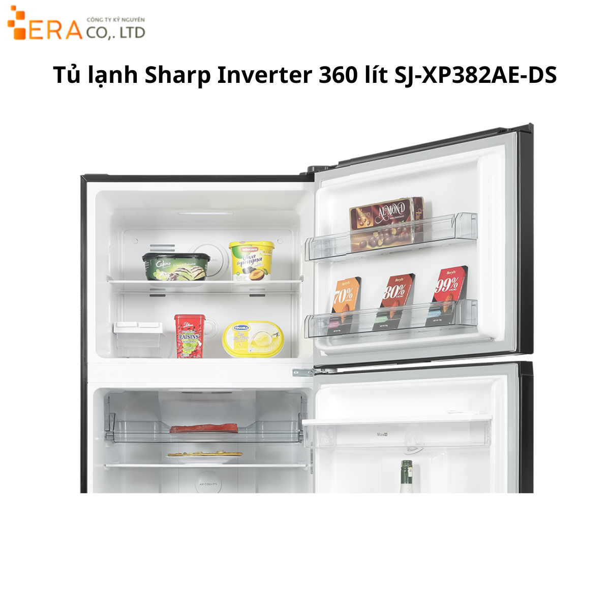  Tủ lạnh Sharp SJ-X417WD-DG 417 lít 2 cửa Inverter 