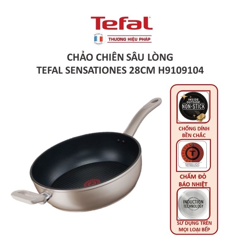  Chảo chiên sâu lòng Tefal  28cm (H9109014) 