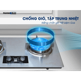  BẾP GAS ÂM PANWORLD PW-1411 9 đầu đốt thép không gì 