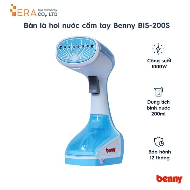  Bàn ủi hơi nước cầm tay Benny BIS-200S (1000W) 1 tốc độ 