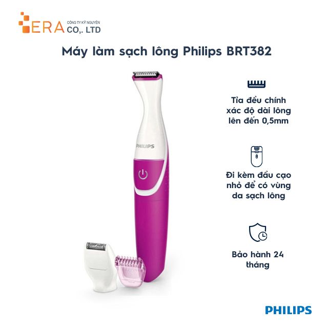  Máy làm sạch lông cho nữ Philips BRT382 (PinAA) 