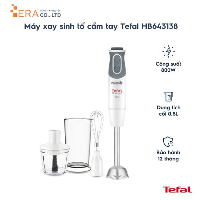  Máy xay sinh tố cầm tay Tefal Opti Chef HB643138 