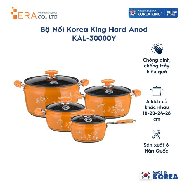  Bộ nồi-HardAnod Korea King KAL-30000Y 