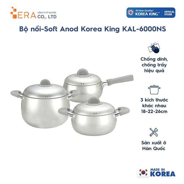  Bộ nồi-Soft Anod Korea King KAL-6000NS 